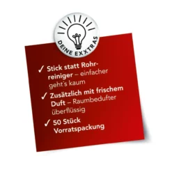 Abfluss-Sticks 50er-Pack - Meeresbrieseduft