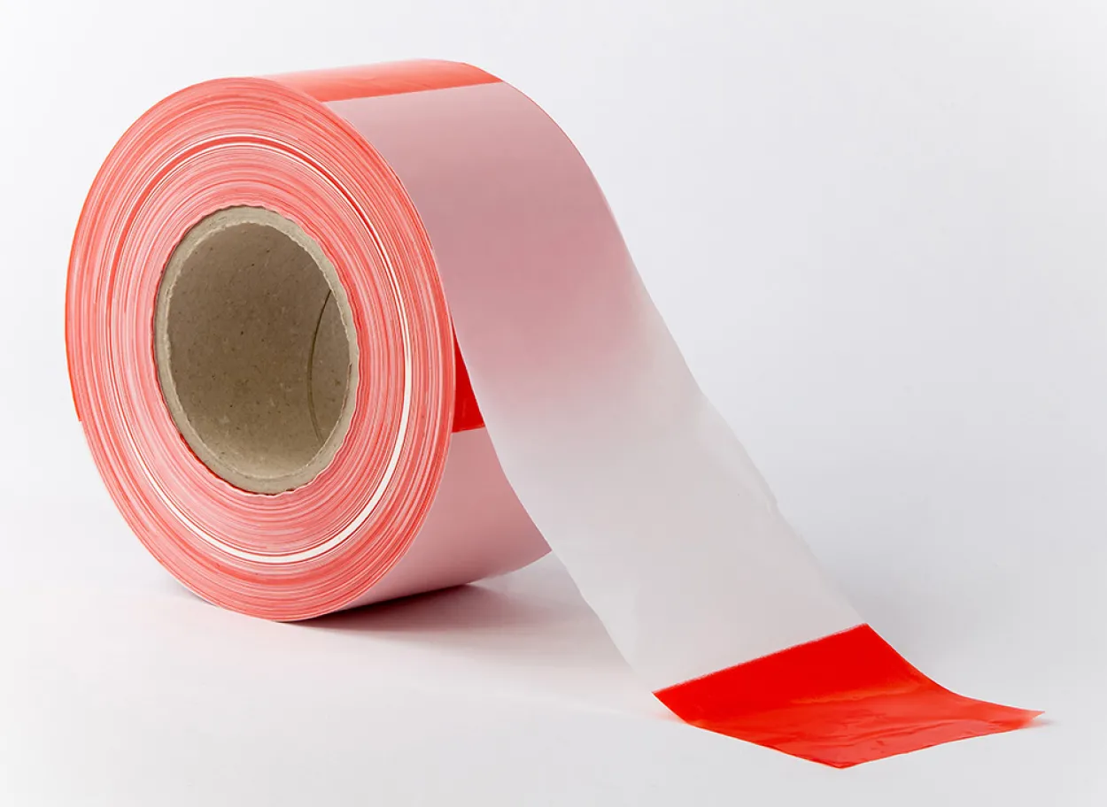 Absperrband 100 m rot weiß