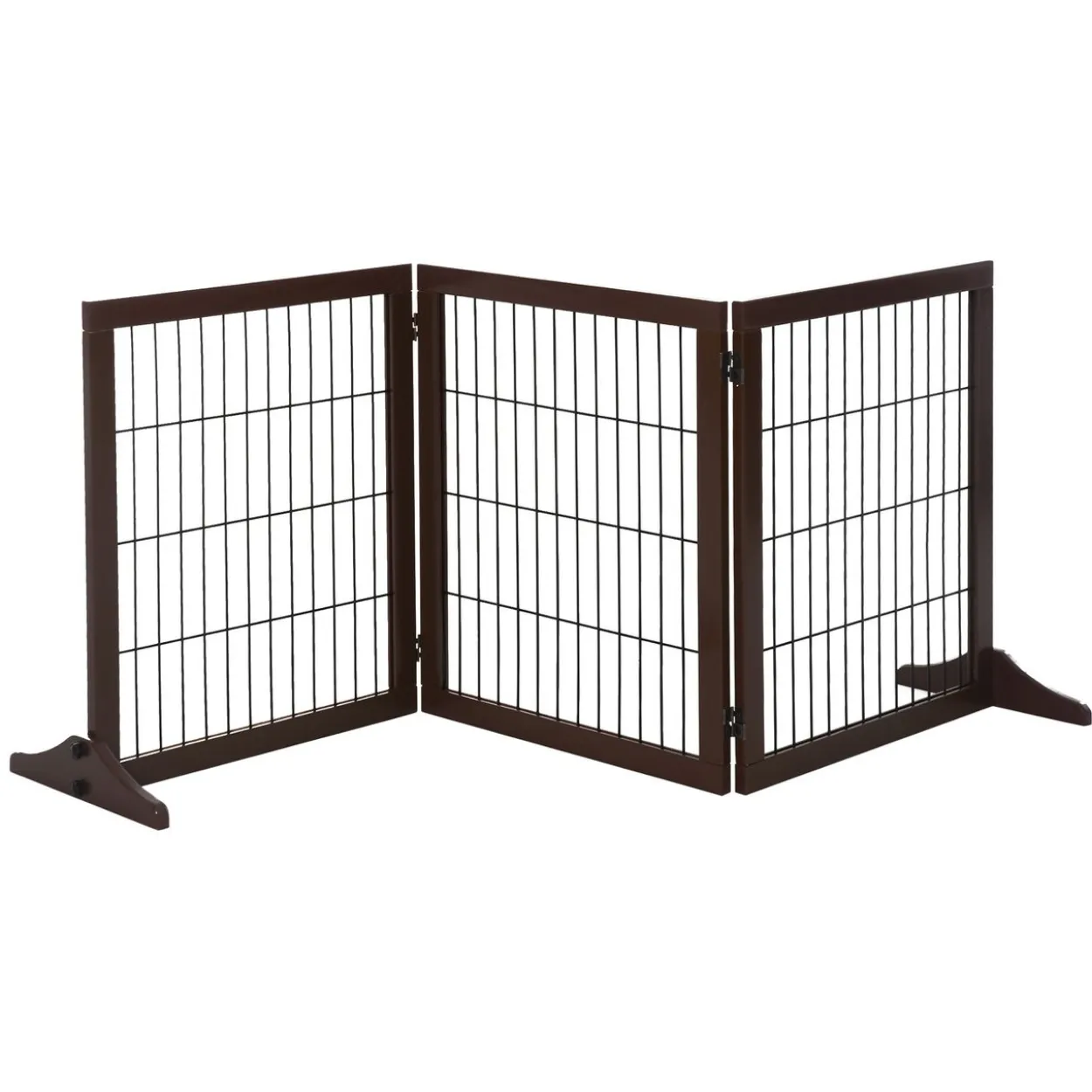 Absperrgitter für Hunde Kiefernholz Braun 185 x 36 x 71 cm
