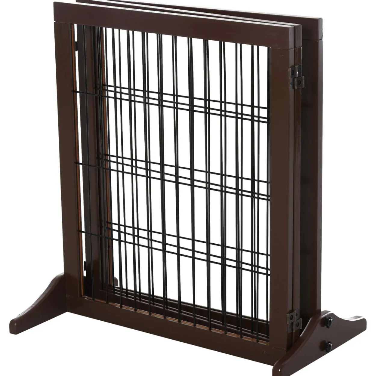 Absperrgitter für Hunde Kiefernholz Braun 185 x 36 x 71 cm