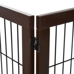 Absperrgitter für Hunde Kiefernholz Braun 185 x 36 x 71 cm