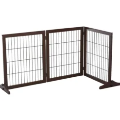 Absperrgitter für Hunde Kiefernholz Braun 185 x 36 x 71 cm