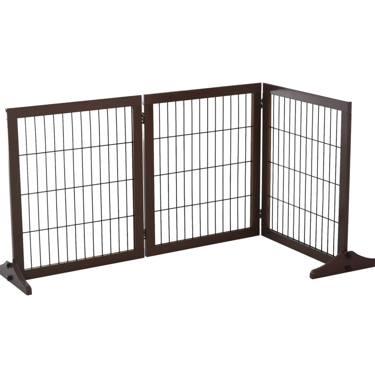 Absperrgitter für Hunde Kiefernholz Braun 185 x 36 x 71 cm