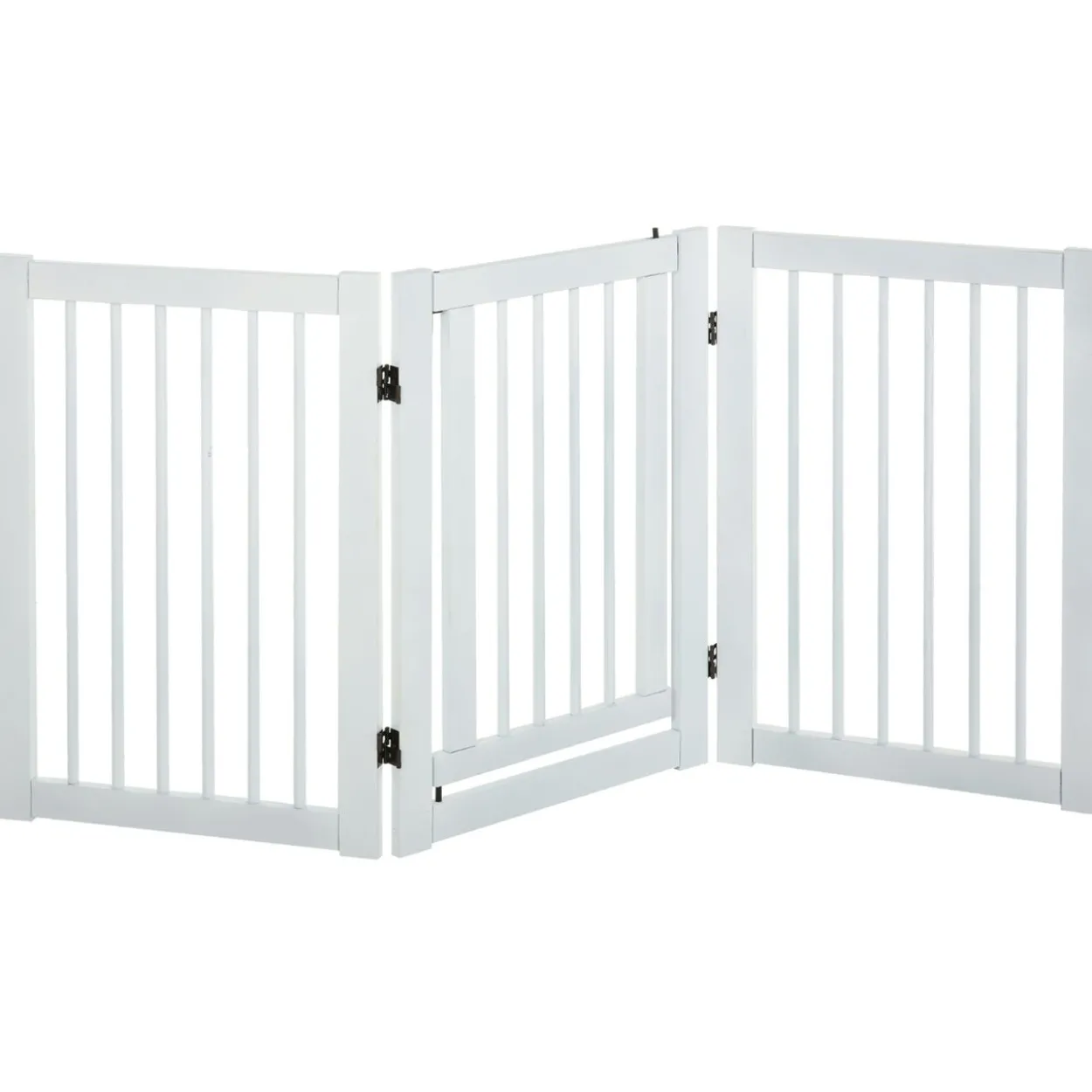 Absperrgitter für Hunde Schutzgitter Hundegitter Türschutzgitter Weiß 155 x 1,5 x 76 cm