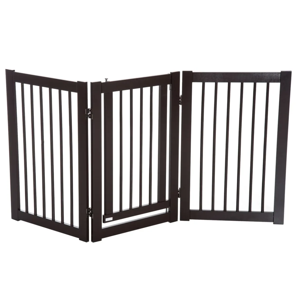 Absperrgitter für Hunde Schutzgitter Hundegitter Türschutzgitter Dunkelbraun 155 x 1,5 x 76 cm