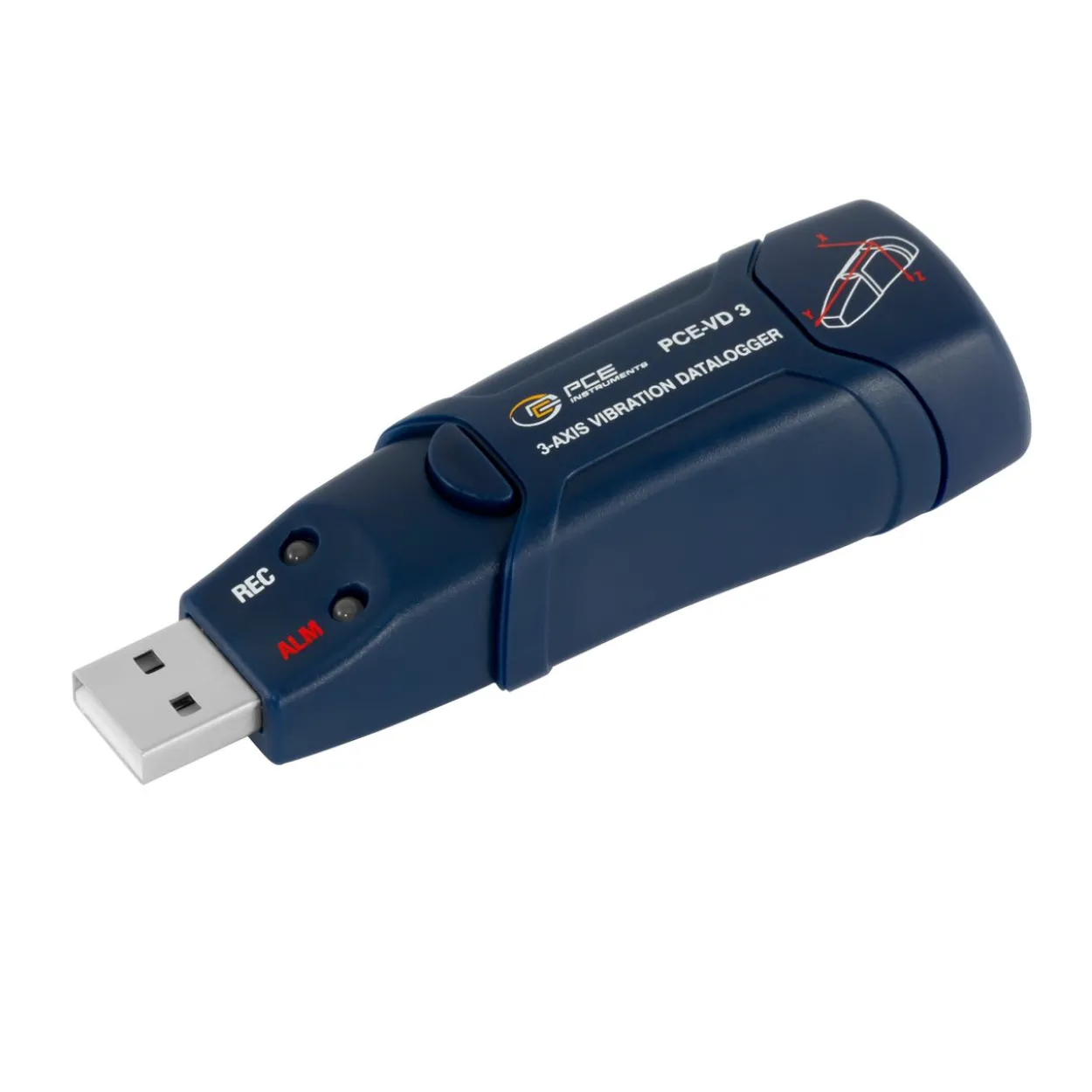 3-Achsen-Vibrations-Datenlogger PCE-VD 3