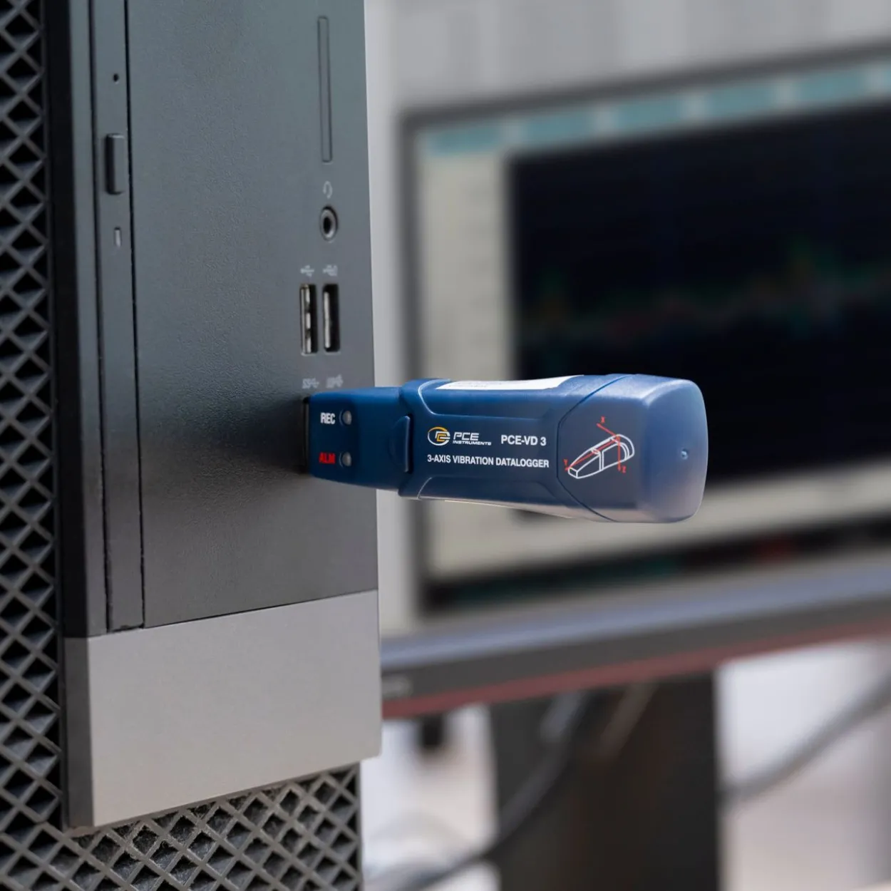 3-Achsen-Vibrations-Datenlogger PCE-VD 3