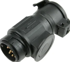 Adapter Anhängerkupplung 13-polig auf 7-polig mit Klappdeckel IP44