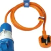 Adapterkabel 1,5 m British Standard BS1363 Typ G auf CEE Kupplung mit Spannungsanzeige, IP44