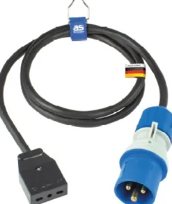 Adapterkabel 1,5 m CEE Stecker mit Spannungsanzeige auf italienische Steckdose Typ L , IP44