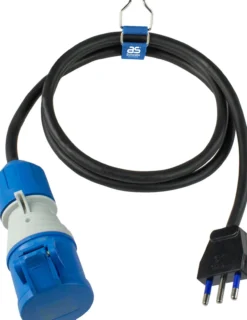 Adapterkabel 1,5m Italienischer Stecker Typ L auf CEE Kupplung mit Spannungsanzeige, IP44