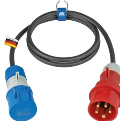Adapterleitung 1,5 m CEE Stecker 5-polig auf CEE Kupplung, Außenbereich IP44