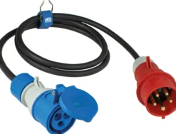 Adapterleitung 1,5 m CEE Stecker 5-polig auf CEE Kupplung, Außenbereich IP44