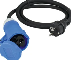 Adapterleitung 1,5 m Schukostecker auf CEE Kupplung, Außenbereich IP44