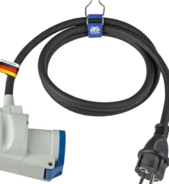Adapterleitung 1,5 m Schukostecker auf CEE Kupplung, Außenbereich IP44