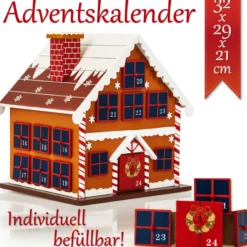 Adventskalender als Winterhäuschen - befüllbar & wiederverwendbar
