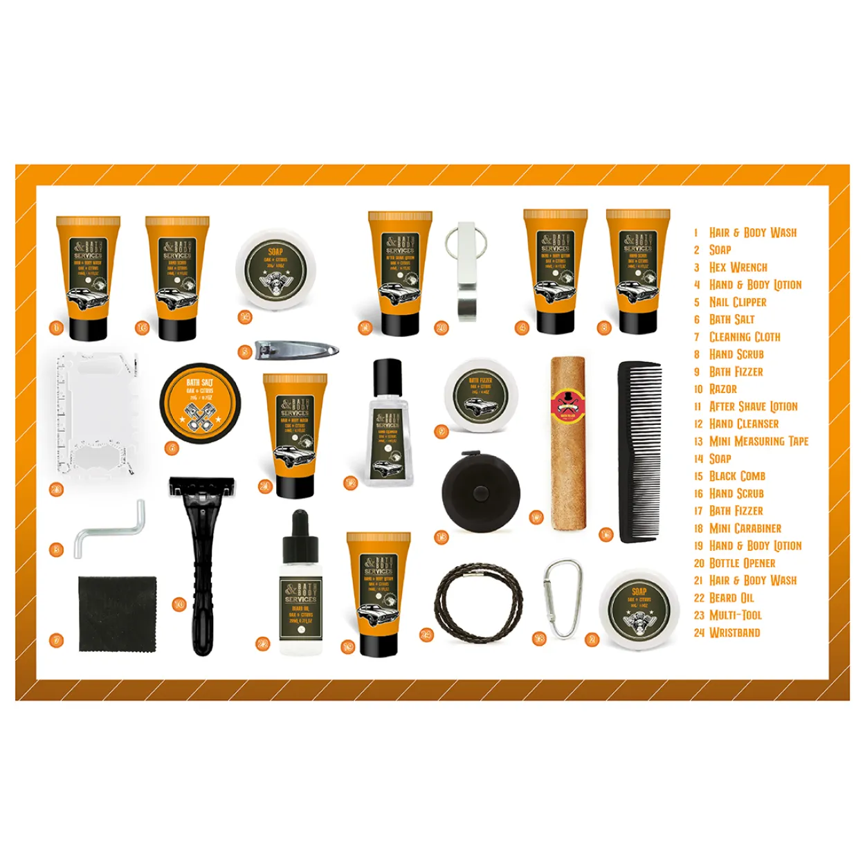 Adventskalender BATH & BODY SERVICES in rechteckiger Box