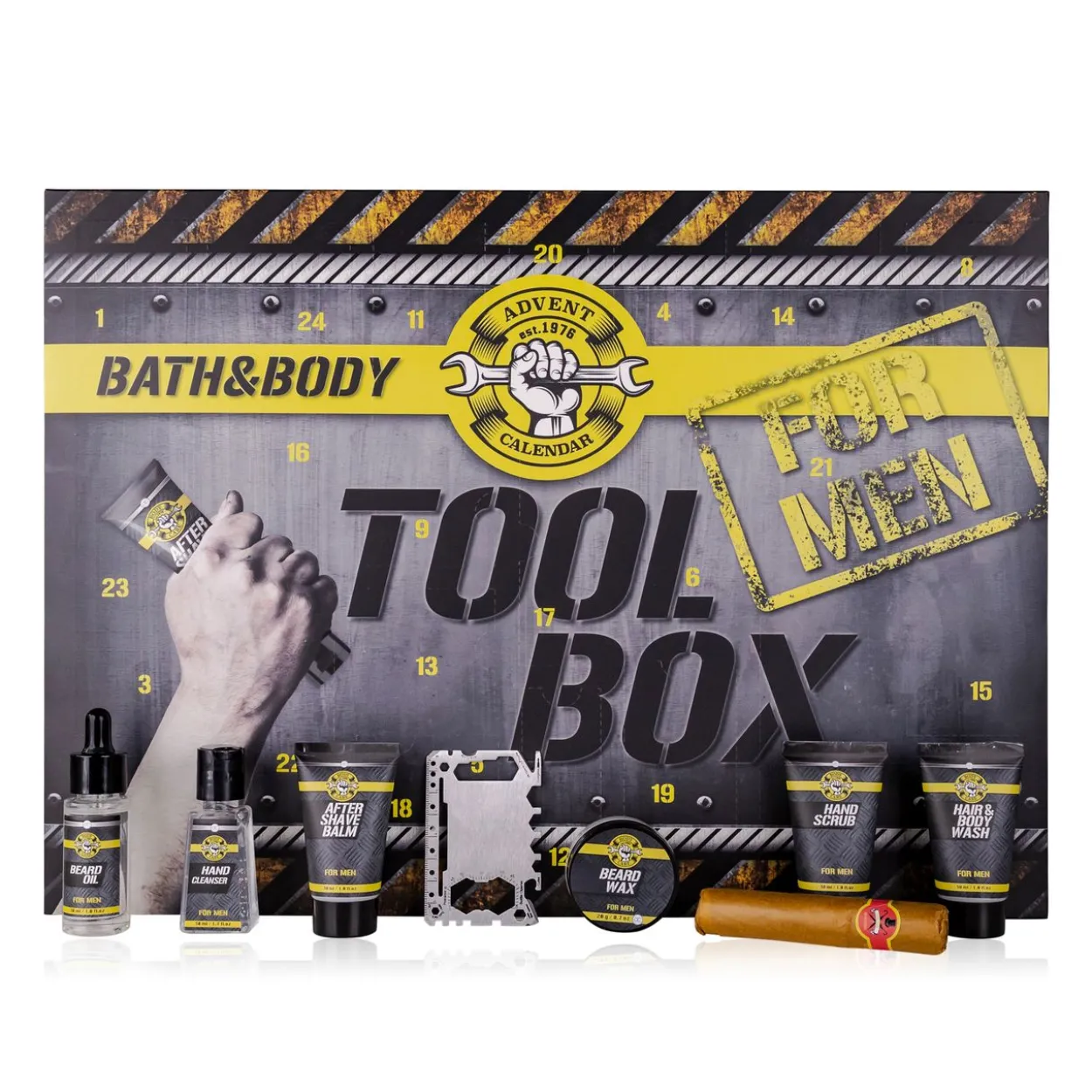 Adventskalender FOR MEN - BATH & BODY TOOLS in Box