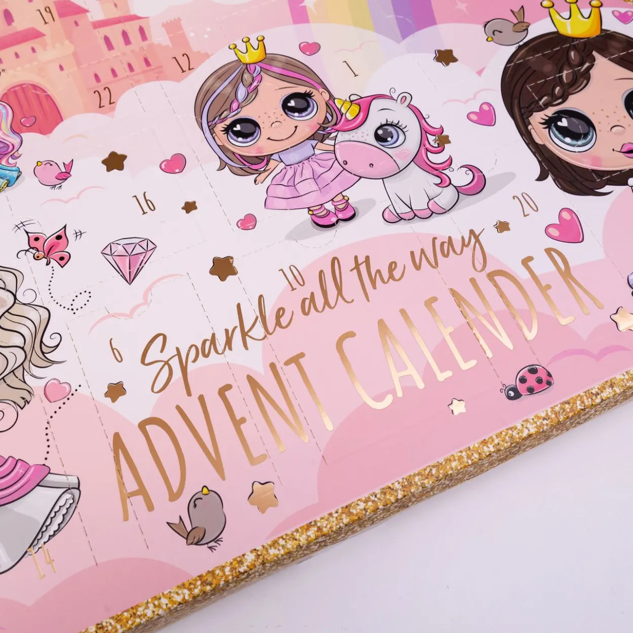 Adventskalender LITTLE PRINCESS in diamantförmiger Box