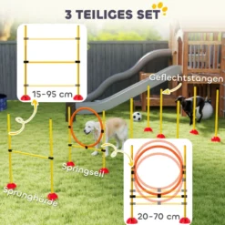Agility Set Hunde 3-teiliges befüllbar Agility-Ausrüstung für Hundetraining