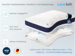 AH Luna Soft Komfortkissen mit Visco und Soft-Schaum – 70x46 cm