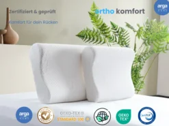 AH Ortho Comfort Visco-Memory Nackenstützkissen – 51x42 cm