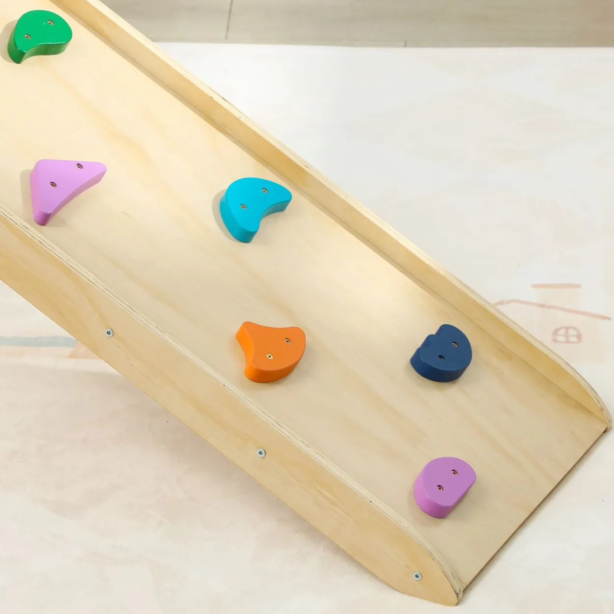 AIYAPLAY 3 in 1 Klettergerüst Set mit Rutsche, Kletterdreieck aus Holz Indoor