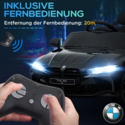 AIYAPLAY Kinder Elektroauto 12V Kinderfahrzeug mit 2,4G-Fernbedienung Schwarz