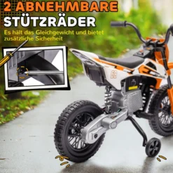 AIYAPLAY Kinder Elektro-Motorrad 12V Kindermotorrad mit Musik, 2,4-5 km/h