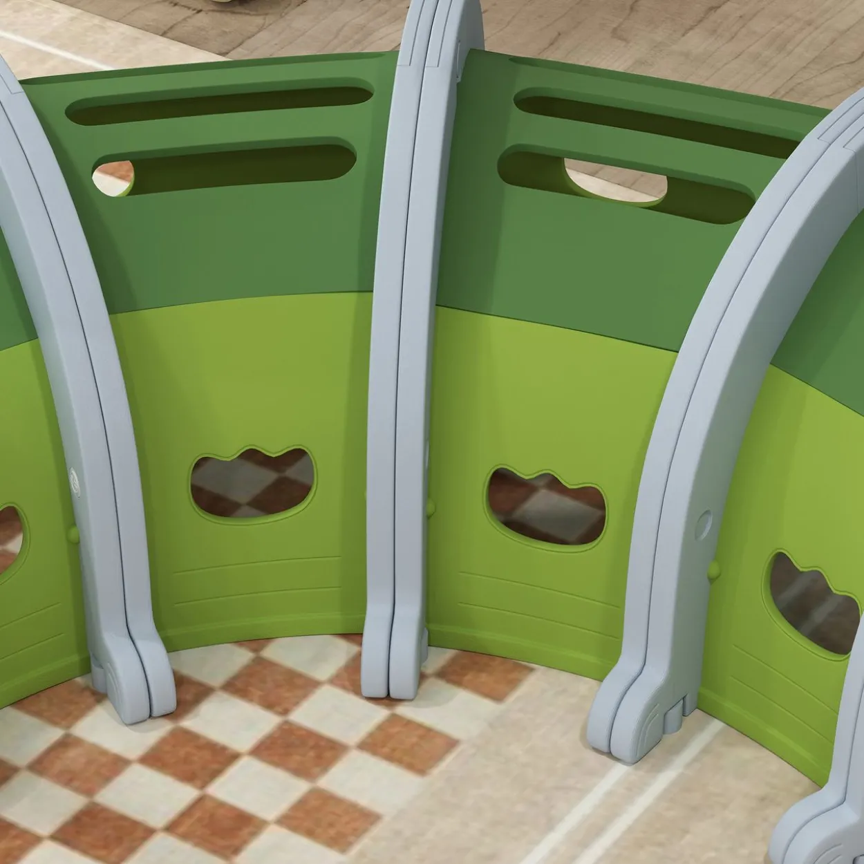 AIYAPLAY Krabbeltunnel für Kinder, Spieltunnel 194 cm, in Cartoon-Krokodil