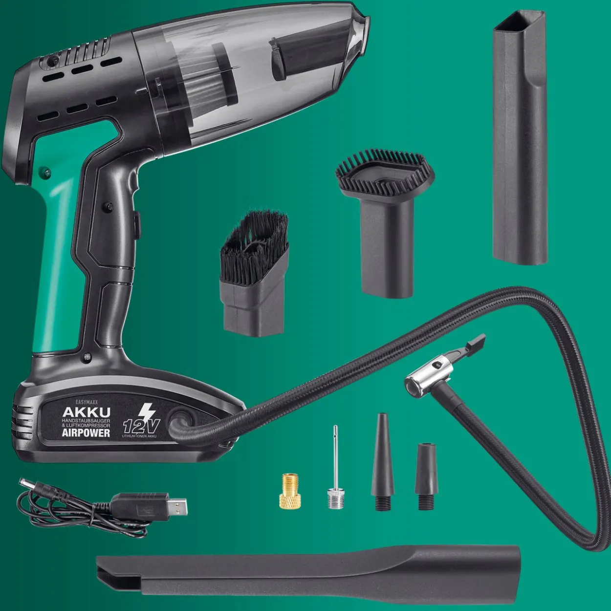 Akku-Handstaubsauger 11,1V schwarz/grün