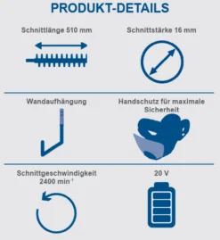 Akku-Heckenschere C-HT570-X Set S2 inklusive 2 Akkus