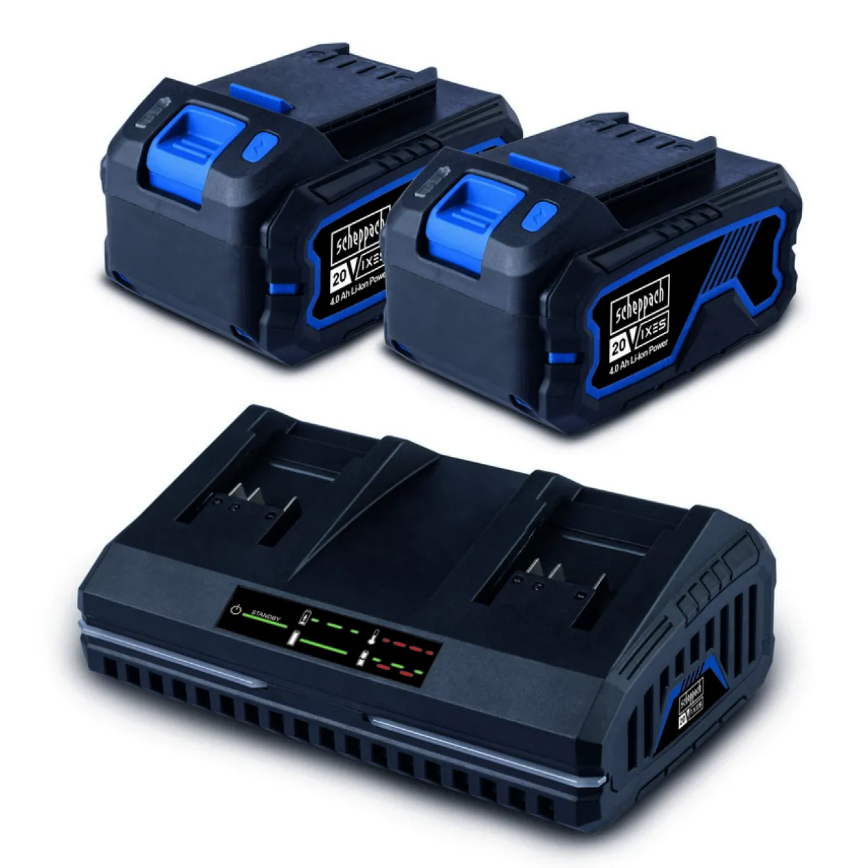 Akku-Kettensäge 40 V "brushless BC-CS355Duo-X – SET L2" Inklusive 2 x 20 V Akkus und Doppelladegerät