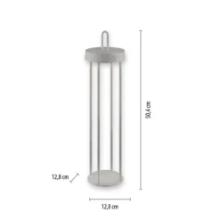 Akku Tischleuchte ANSELM, 1x LED-Board/1,50Watt/2700Kelvin, IP44, Greige