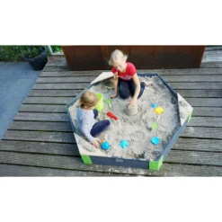 Aksent Holzsandkasten sechseckig