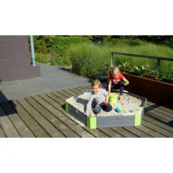Aksent Holzsandkasten sechseckig