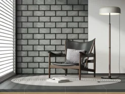 Akustikpaneel Rechteckig Matt-Steingrau, 4 Stk à 1141×525×15 mm/2,40m² – Marmoroptik