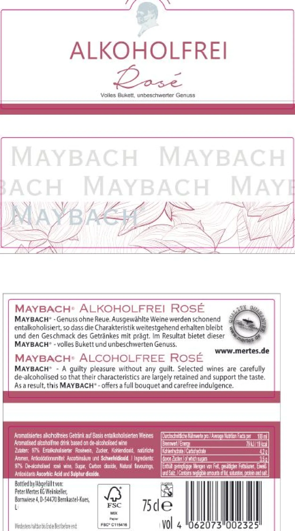 alkoholfreier Roséwein