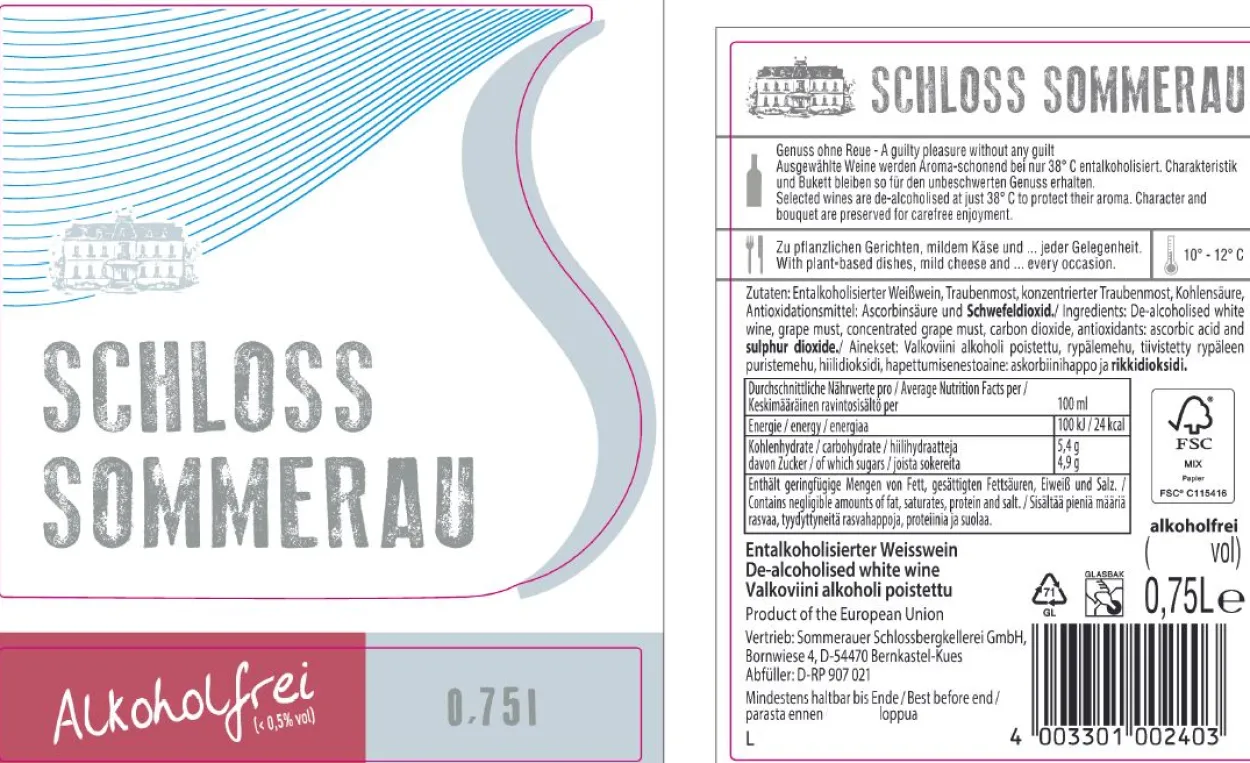 alkoholfreier Weißwein 0,75l