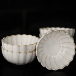 Almina Bloomy 6er-Set Dipschalen aus Porzellan 9 x 4,5 cm