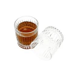Almina Elisa – 6 Trinkgläser aus Glas mit Rillenstruktur, 240 ml