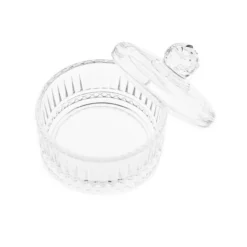 Almina Elisa Vorratsschale aus Glas mit Deckel - Transparent