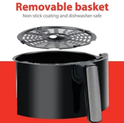 Alpina Heißluftfritteuse, 1400 Watt, 3,5 Liter, Scharz-Silber