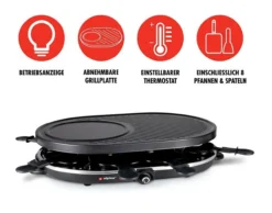 Alpina Raclettegrill, 1200 Watt, Schwarz