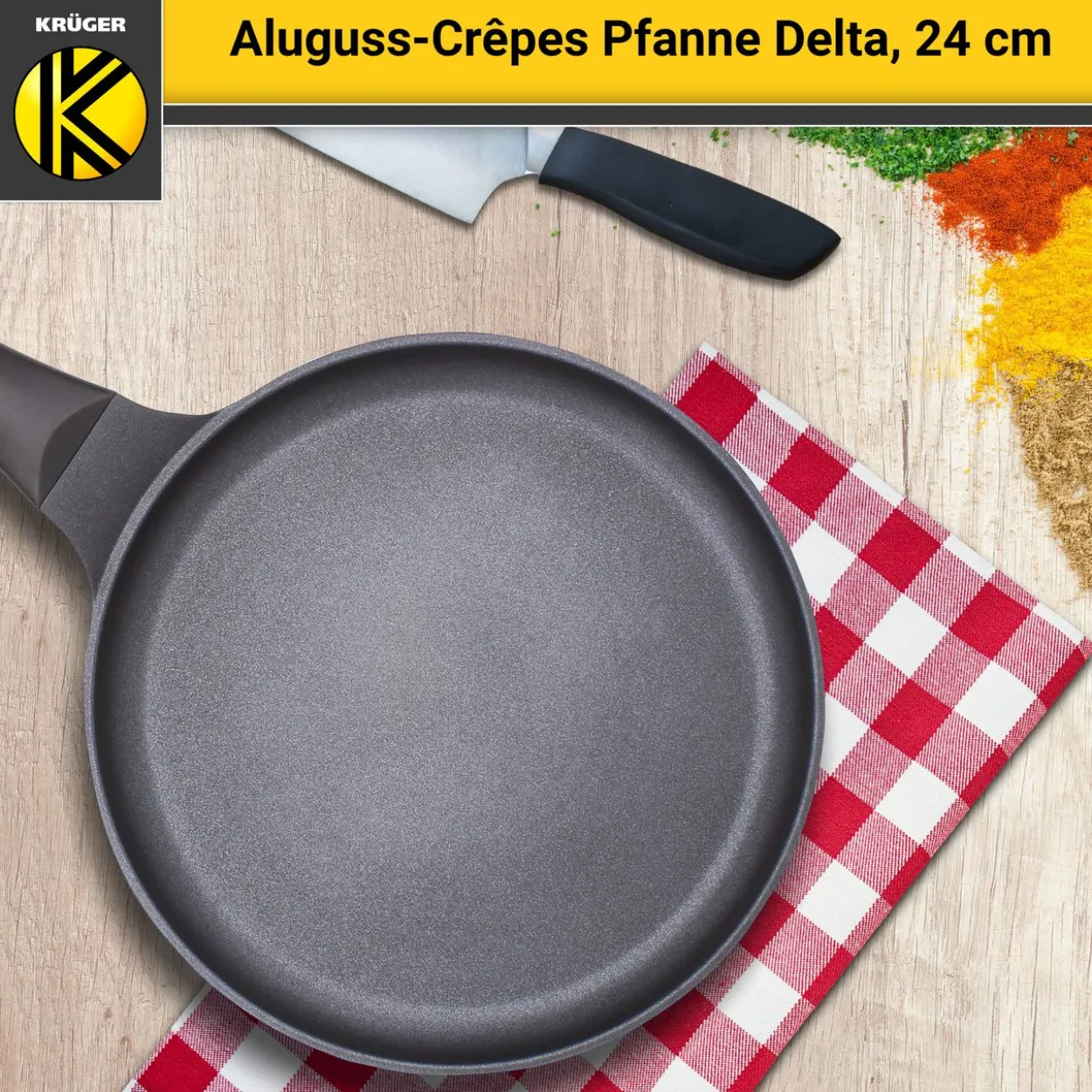 Aluguss Crépes-Pfanne DELTA, 24 cm