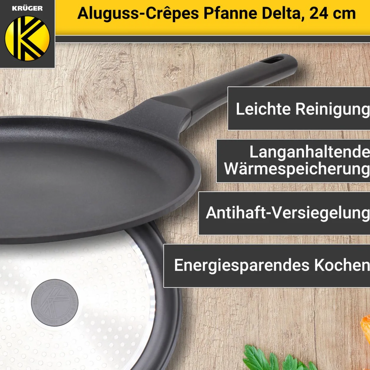 Aluguss Crépes-Pfanne DELTA, 24 cm