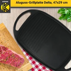 Aluguss Grillplatte DELTA, 47 x 29 cm