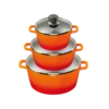 Aluguss Kochtopfset 3/6-teilig ORANGE