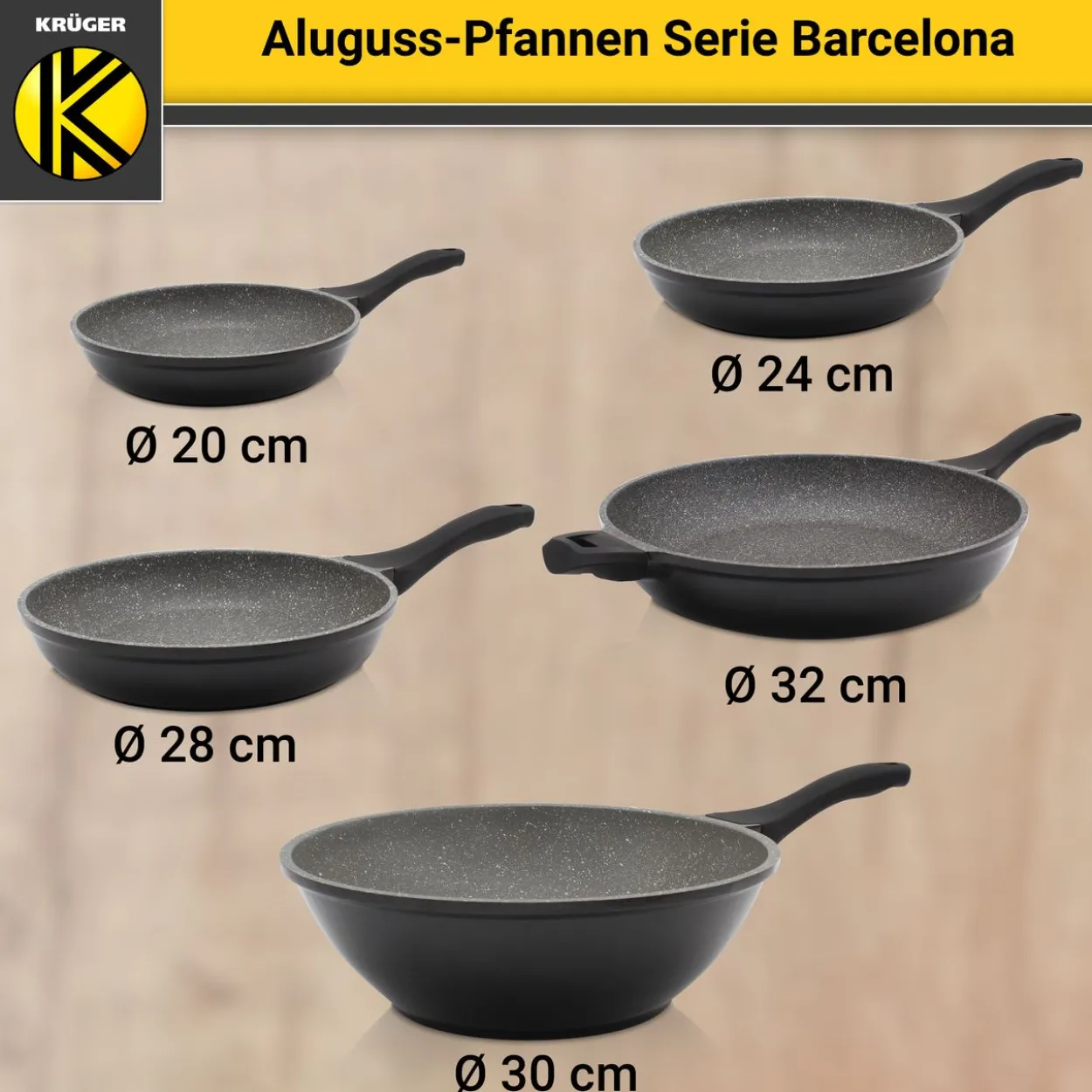 Aluguss Pfanne BARCELONA, 28cm