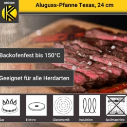 Aluguss Pfanne TEXAS, 24 cm